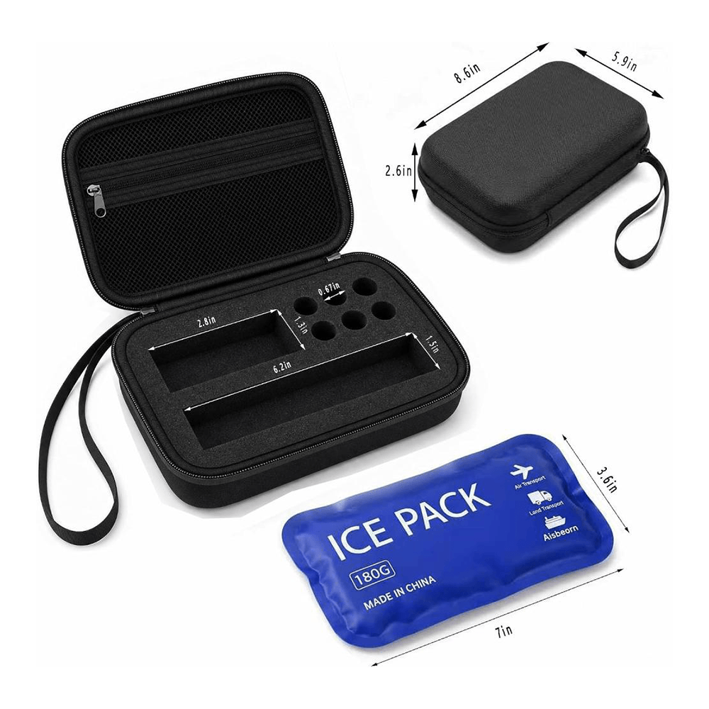 EVA Peptide Cooler Case With Ice Pack
